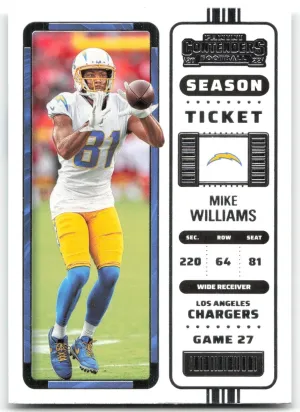 Mike Williams 2022 Panini Contenders Los Angeles Chargers