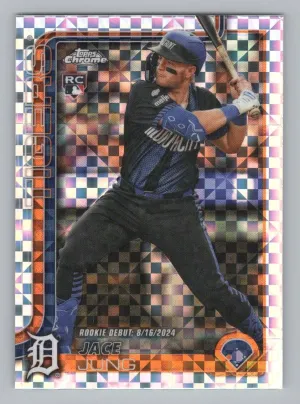 Jace Jung Rookie 2025 Topps Chrome Update X-Fractors Detroit Tigers