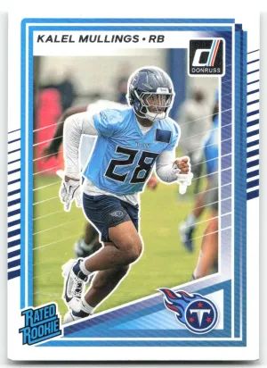 Kalel Mullings RC 2025 Donruss Tennessee Titans