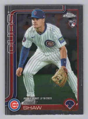 Matt Shaw RC 2025 Topps Chrome Update Cubs
