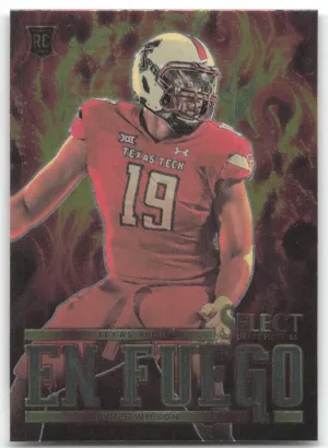 Tyree Wilson 2023 Panini Select Draft Picks En Fuego Texas Tech Red Raiders