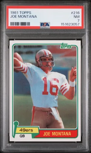 1981 Topps #216 Joe Montana PSA 7