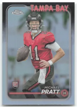 Michael Pratt Rookie 2024 Topps Chrome Refractor Tampa Bay Buccaneers