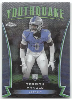 Terrion Arnold Rookie 2024 Topps Chrome Youthquake Detroit Lions