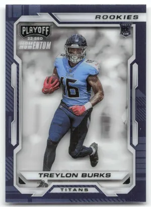 Treylon Burks Rookie 2022 Panini Chronicles Playoff Momentum Rookies Titans