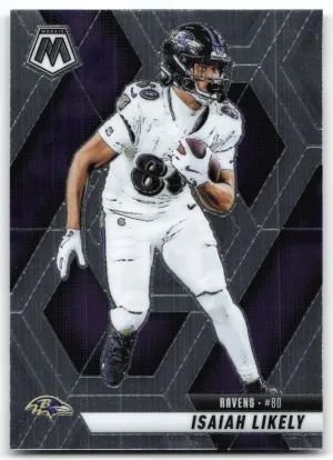 Isaiah Likely 2025 Panini Mosaic Baltimore Ravens
