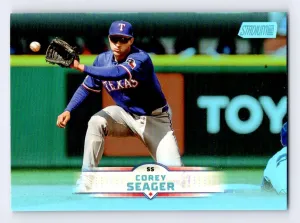 Corey Seager 2025 Stadium Club Light Blue Foil Rangers