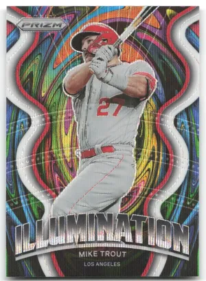 Mike Trout 2022 Panini Prizm Illumination White Wave Prizm Los Angeles Angels