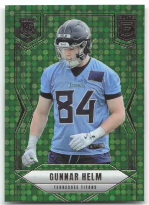Gunnar Helm Rookie 2025 Donruss Elite Green Disco Tennessee Titans