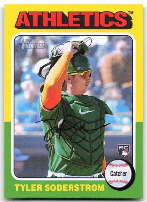Tyler Soderstrom Rookie 2024 Topps Heritage Oakland Athletics