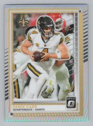 Derek Carr 2025 Donruss Optic Holo Saints