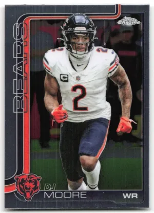 DJ Moore 2025 Topps Chrome Chicago Bears