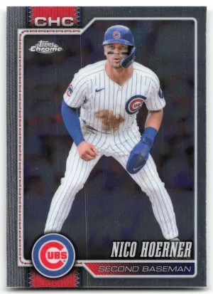 Nico Hoerner 2026 Topps Chrome Chicago Cubs
