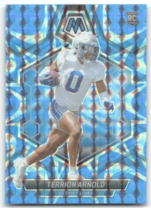 Terrion Arnold 2024 Panini Mosaic Mosaic Reactive Blue Detroit Lions