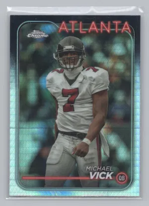 Michael Vick 2024 Topps Chrome Prism Refractor Atlanta Falcons