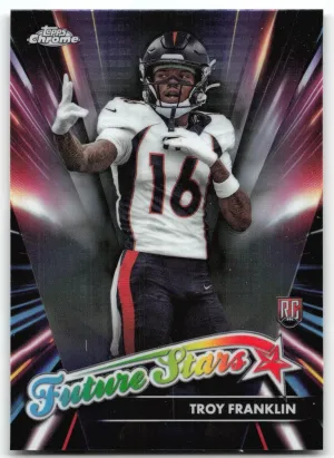 Troy Franklin 2024 Topps Chrome Future Stars Denver Broncos