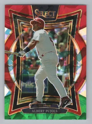 Albert Pujols 2025 Panini Select Red and Green Ice Prizms St. Louis Cardinals