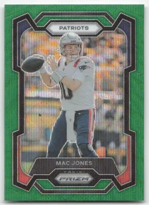 Mac Jones 2023 Panini Prizm Green Wave New England Patriots