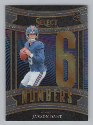 Jaxson Dart RC 2025 Panini Select Select Numbers Giants