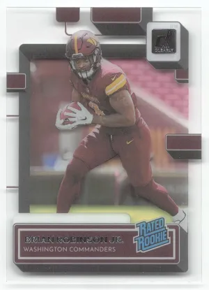Brian Robinson Jr. Rookie 2022 Clearly Donruss Washington Commanders