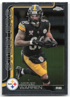 Jaylen Warren 2025 Topps Chrome Pittsburgh Steelers