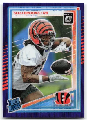Tahj Brooks Rookie 2025 Donruss Optic Purple Shock Cincinnati Bengals