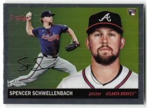 Spencer Schwellenbach Rookie 2025 Topps Chrome Platinum Atlanta Braves