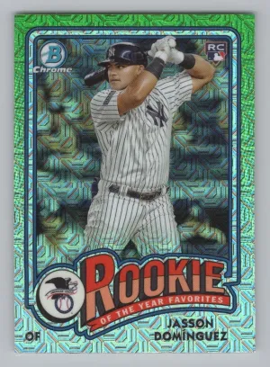 Jasson Domínguez 2024 Bowman Rookie of the Year Favorites Mojo Refractors