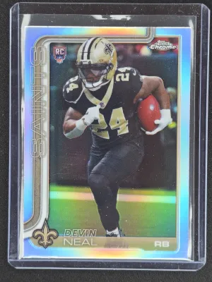 Devin Neal RC 2025 Topps Chrome Refractor New Orleans Saints