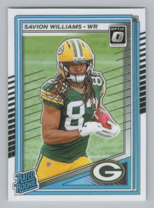 Savion Williams RC 2025 Donruss Optic Green Bay Packers