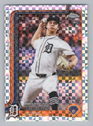 Jackson Jobe Rookie 2025 Topps Chrome Update X-Fractors Detroit Tigers