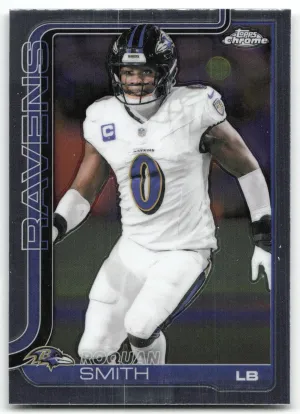 Roquan Smith 2025 Topps Chrome Football Leather Gold #/50 Baltimore Ravens