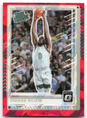 Omaha Biliew 2025-26 Donruss Optic Red Cracked Ice Wake Forest Demon Deacons