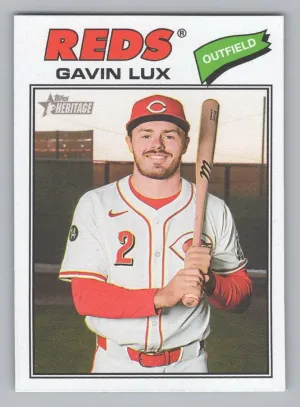Gavin Lux 2026 Topps Heritage Cincinnati Reds