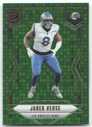 Jared Verse 2025 Donruss Elite Green Disco Los Angeles Rams