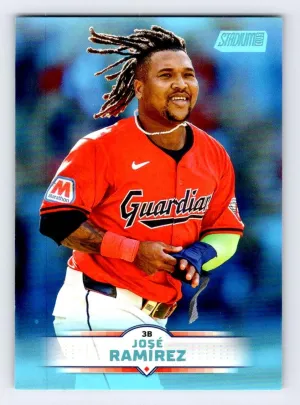 José Ramírez 2025 Stadium Club Light Blue Foil Cleveland Guardians