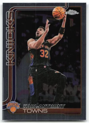 Karl-Anthony Towns 2025-26 Topps Chrome Update New York Knicks