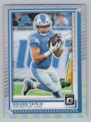Golden Tate III 2025 Donruss Optic Holo Lions