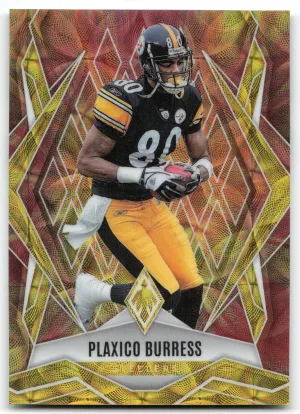 Plaxico Burress 2025 Panini Phoenix Fireburst Prizm #/350 Pittsburgh Steelers