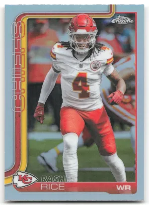 Rashee Rice 2025 Topps Chrome Refractor Kansas City Chiefs