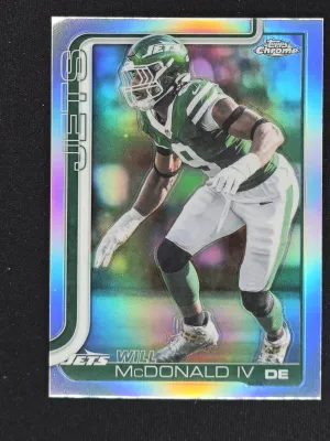 Will McDonald IV 2025 Topps Chrome Refractor New York Jets