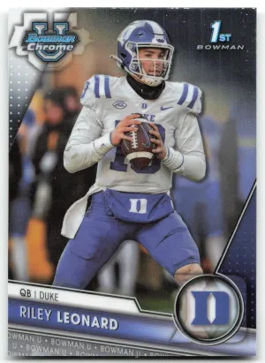 Riley Leonard 2023 Bowman University Chrome Blue Devils