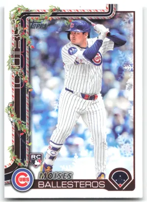 Moisés Ballesteros Rookie 2025 Topps Holiday Chicago Cubs