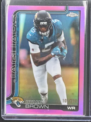 Dyami Brown 2025 Topps Chrome TRUE Pink Refractor #/250 Jacksonville Jaguars