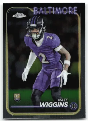 Nate Wiggins Rookie 2024 Topps Chrome Baltimore Ravens