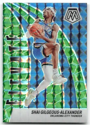 Shai Gilgeous-Alexander 2023-24 Panini Mosaic Elevate Mosaic Green Thunder