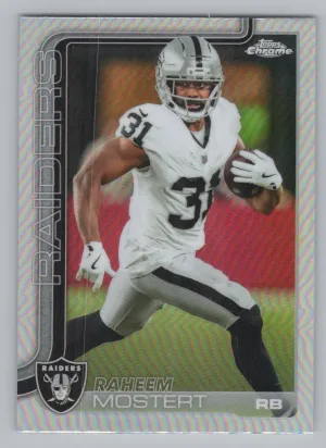 Raheem Mostert 2025 Topps Chrome Topps Refractor Las Vegas Raiders