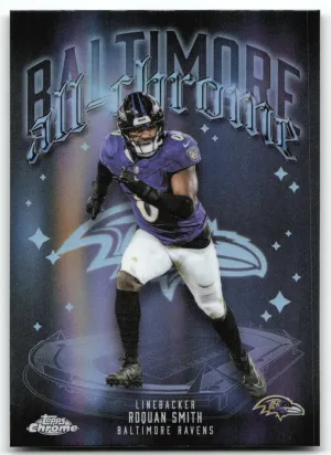 Roquan Smith 2025 Topps Chrome All-Chrome Team Refractor Baltimore Ravens