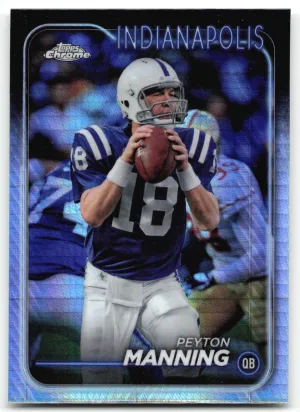 Peyton Manning 2024 Topps Chrome Prism Refractor Indianapolis Colts