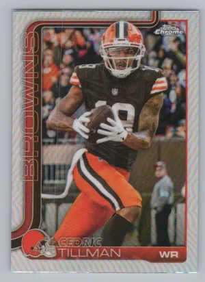 Cedric Tillman 2025 Topps Chrome Topps Refractor Cleveland Browns